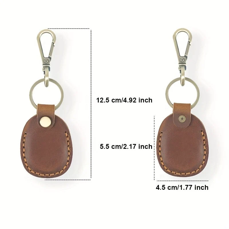Sichern Sie Ihre Airtags mit dieser stilvollen Retro-Kunstlederhülle + Schlüsselanhänger
