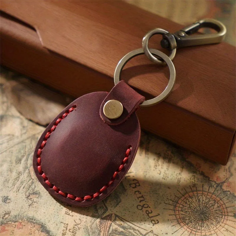 Sichern Sie Ihre Airtags mit dieser stilvollen Retro-Kunstlederhülle + Schlüsselanhänger