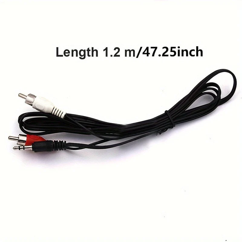 Neues 3.3ft/1m Audiokabel 3.5-Klinkenstecker auf 2 RCA-Stecker auf 2RCA-Stecker auf 3.5-mm-AUX-Stereo-Audio-Autokabel-Splitter