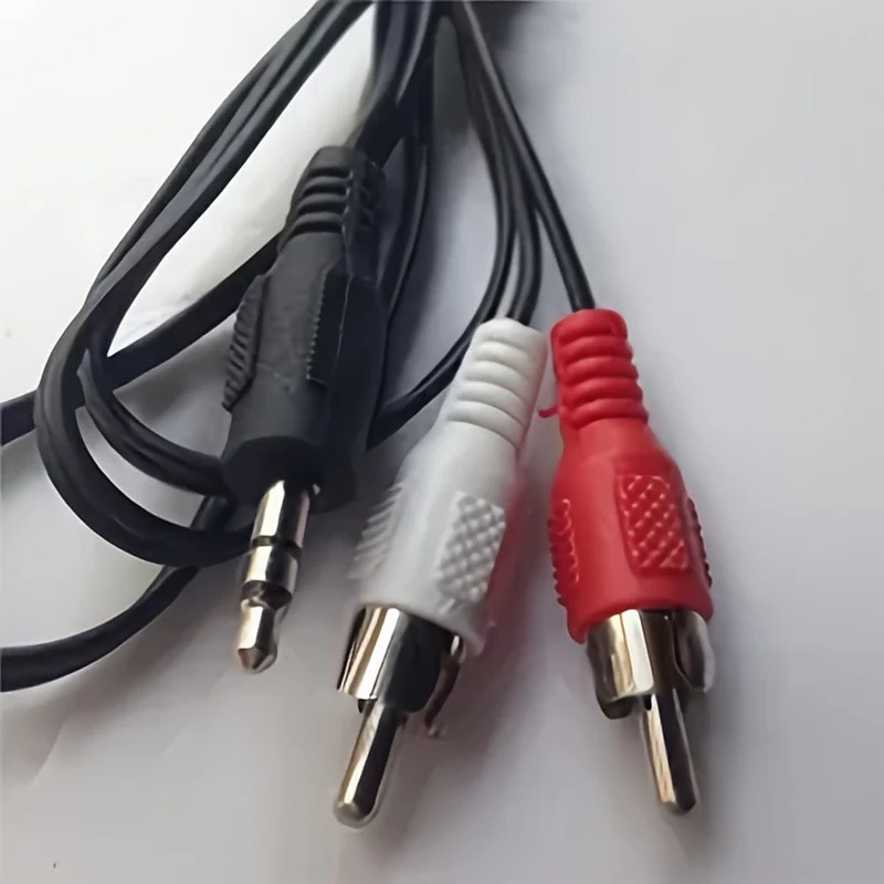Neues 3.3ft/1m Audiokabel 3.5-Klinkenstecker auf 2 RCA-Stecker auf 2RCA-Stecker auf 3.5-mm-AUX-Stereo-Audio-Autokabel-Splitter