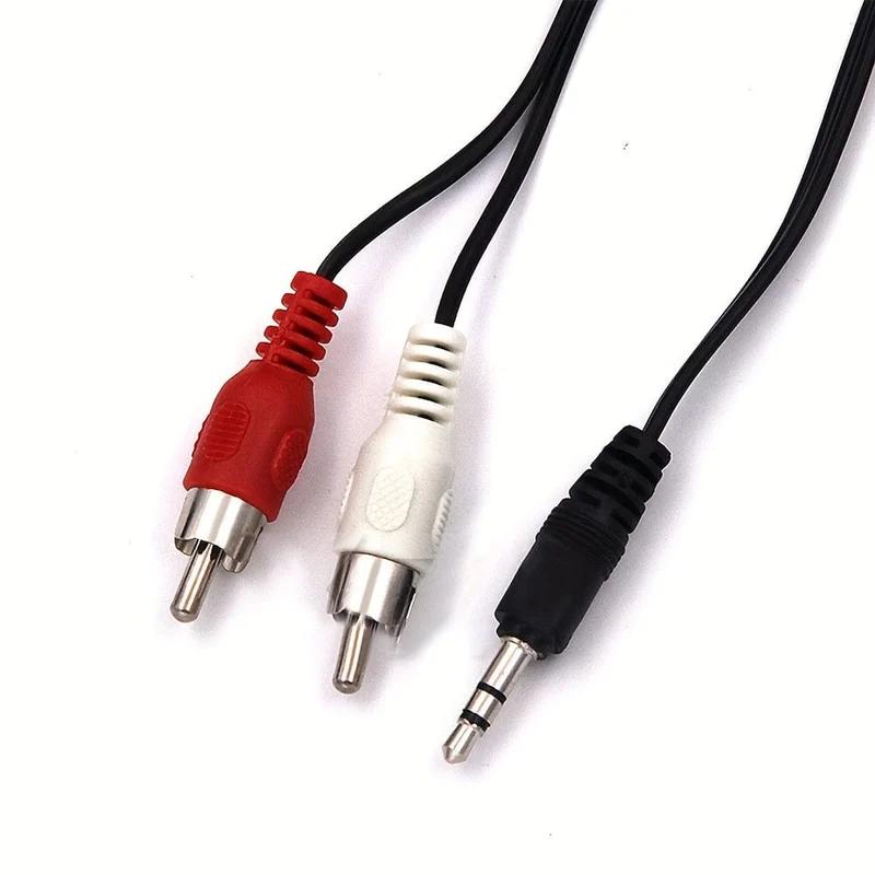 Neues 3.3ft/1m Audiokabel 3.5-Klinkenstecker auf 2 RCA-Stecker auf 2RCA-Stecker auf 3.5-mm-AUX-Stereo-Audio-Autokabel-Splitter