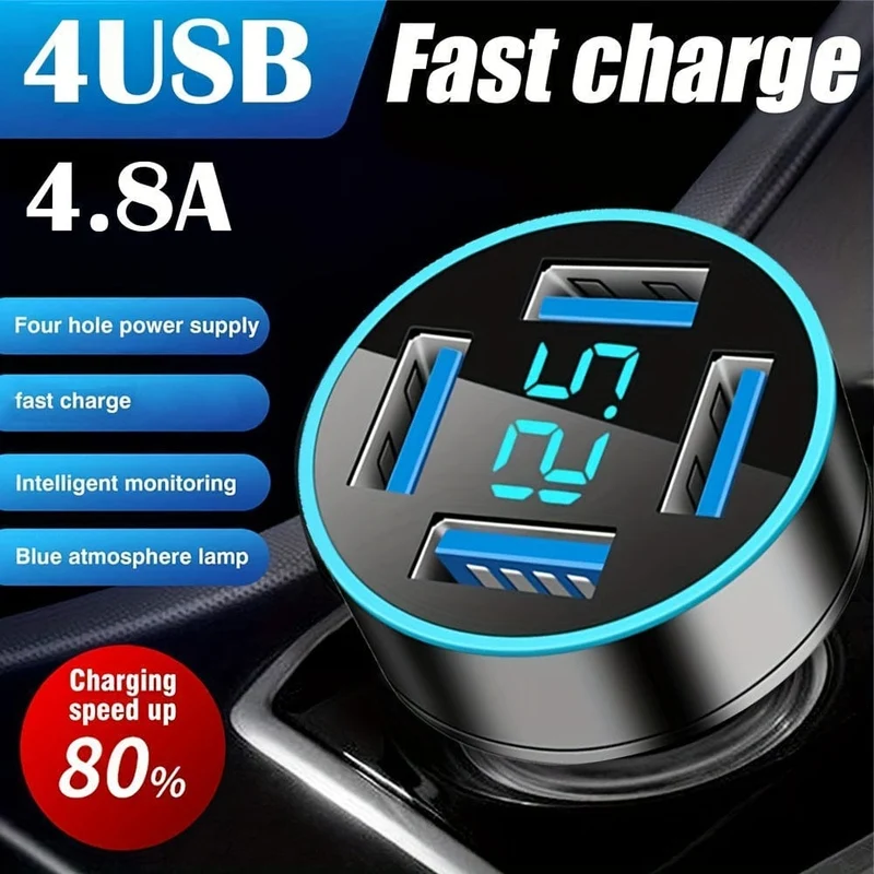 Superschnelles 66-W-PD20W-QC3.0-SCP-AFC-Autoladegerät: Laden Sie Ihr iPhone/iPad, Samsung, Android und mehr blitzschnell auf – mit Digitalanzeige!