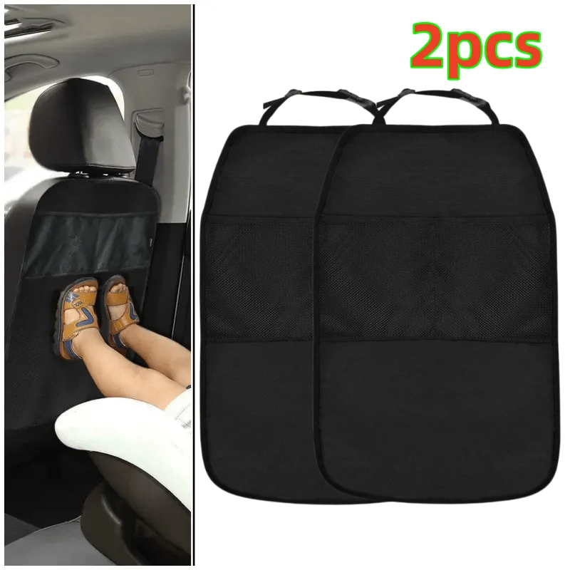2 Stück Auto-Anti-Kick-Matte, Sitzbezug, Aufbewahrungstaschen, Autositz-Rückenschutzbezug, Anti-Schlamm-Schmutz-Autositz-Autozubehör