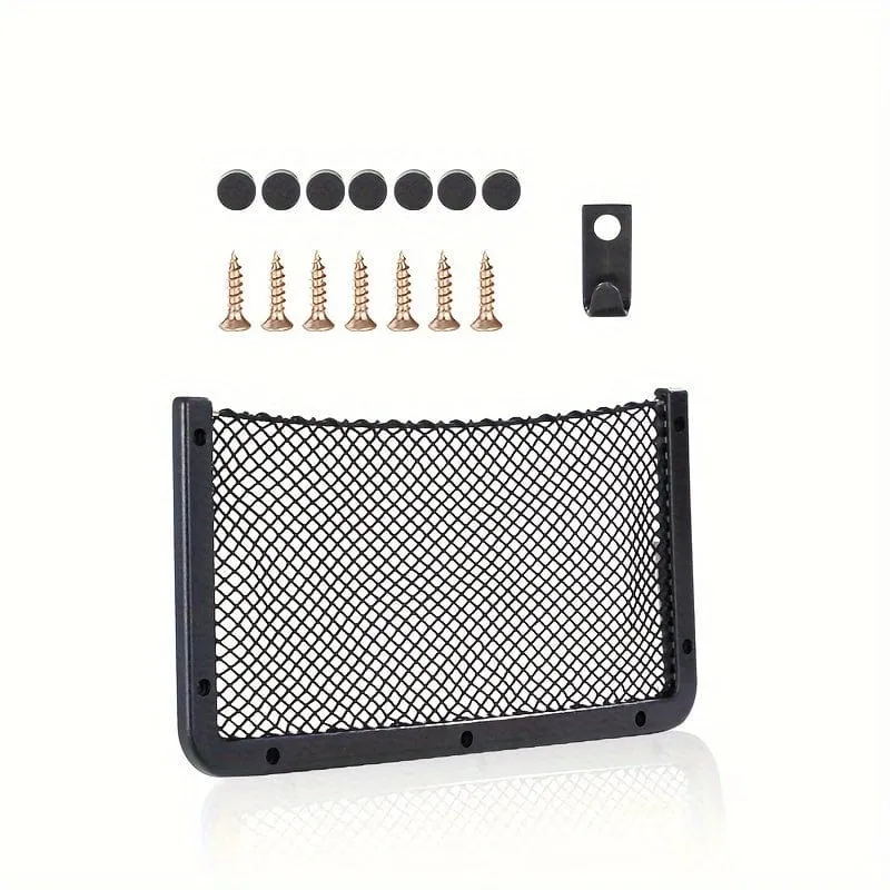 Netztasche für die Autoaufbewahrung, Netztasche für das Auto, gerahmter Netz-Organizer für das Auto, universelle Netztasche zur Aufbewahrung der Autositzlehne