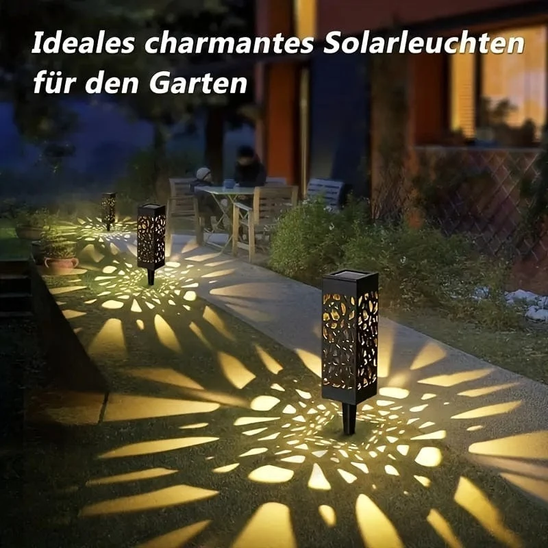 6er-Pack, dekorative Solar-Wegeleuchte für den Außenbereich, Garten-Rasenleuchte, wasserdichte Solar-LED-Landschaftsgartenbeleuchtung für den Außenbereich, Gartendekoration für den Außenbereich, Solar-Gartenterrasse, Terrasse, Rasen- und Tischleuchte, Hofleuchte