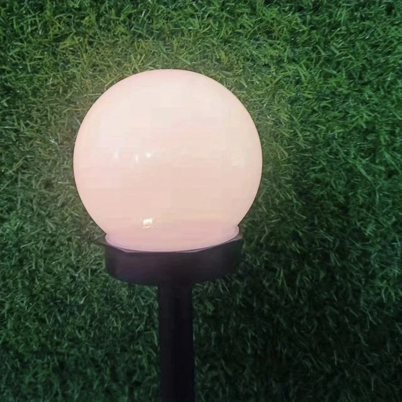 3er-Pack Solar-Gartenleuchte, kleine weiße Kugelleuchte, runde Kugelbirnenleuchte, LED-Außendekoration, Landschaft, Garten, Villa, Rasenleuchte, Bodensteckerleuchte, wasserdicht