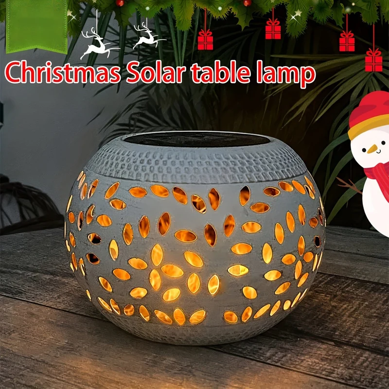 1 Stück Solar-Tischleuchten für den Außenbereich, wasserdicht, tanzende flackernde Flammenlampe, Tischleuchte aus weißem Metall, solarbetriebene dekorative Beleuchtungslaterne, Halloween-Dekorationsleuchten im Freien für Schreibtisch, Schlafzimmer, Terrasse