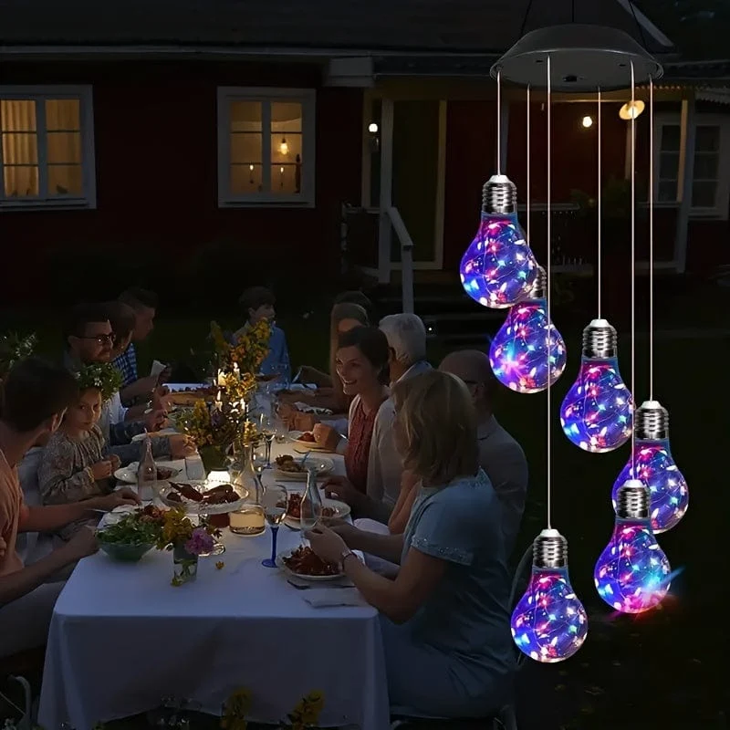 1 Packung, Solar-Windspiele mit bunten Lichtern für draußen, hängende Solarlichter-Windspiele für Frauen, Oma, Mutter, Geburtstag, Windspiele, Weihnachtsdekoration für draußen, Garten, Balkon, Schlafzimmer, Hof