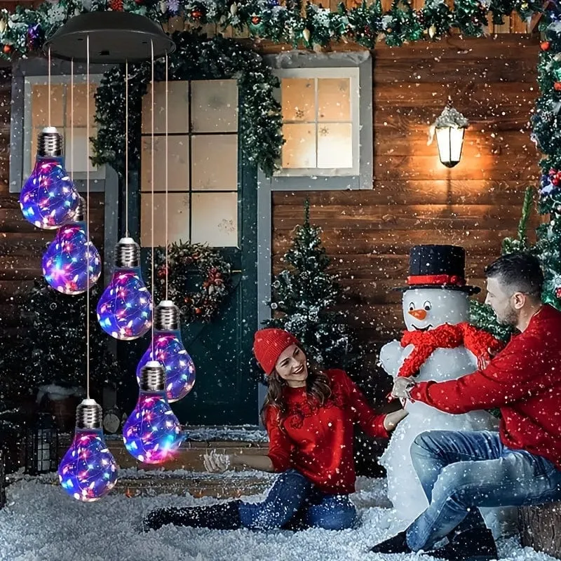 1 Packung, Solar-Windspiele mit bunten Lichtern für draußen, hängende Solarlichter-Windspiele für Frauen, Oma, Mutter, Geburtstag, Windspiele, Weihnachtsdekoration für draußen, Garten, Balkon, Schlafzimmer, Hof