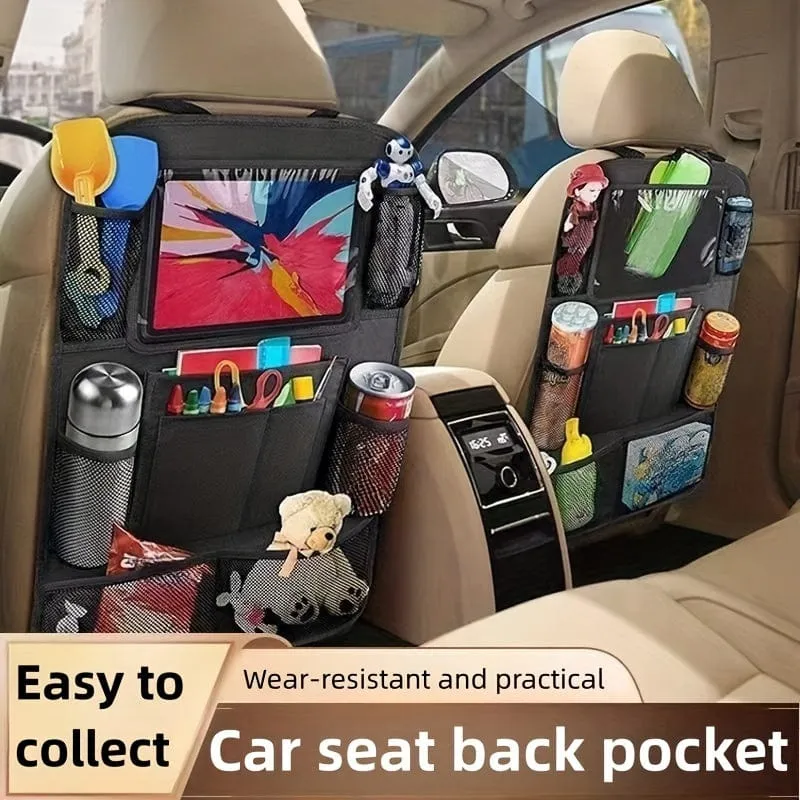 Rüsten Sie Ihr Auto mit dieser Premium-Aufbewahrungstasche für die Autositzlehne auf – inklusive Anti-Kick-Pad!