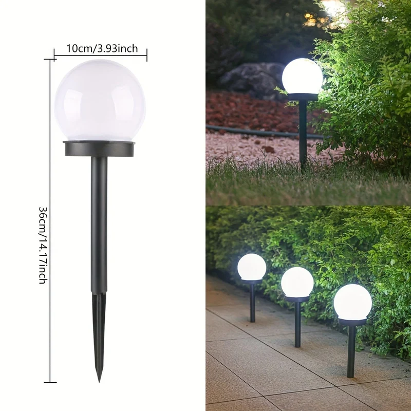 3 Packungen Solarleuchten für den Außenbereich, solarbetriebene LED-Gartenleuchte, wasserdicht, für Hof, Terrasse, Gehweg, Landschaft, Erdspieß, Weg, kühles Weiß, Halloween-Dekorationen, Lichter für den Außenbereich