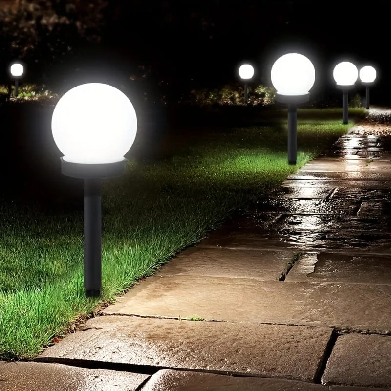 3 Packungen Solarleuchten für den Außenbereich, solarbetriebene LED-Gartenleuchte, wasserdicht, für Hof, Terrasse, Gehweg, Landschaft, Erdspieß, Weg, kühles Weiß, Halloween-Dekorationen, Lichter für den Außenbereich