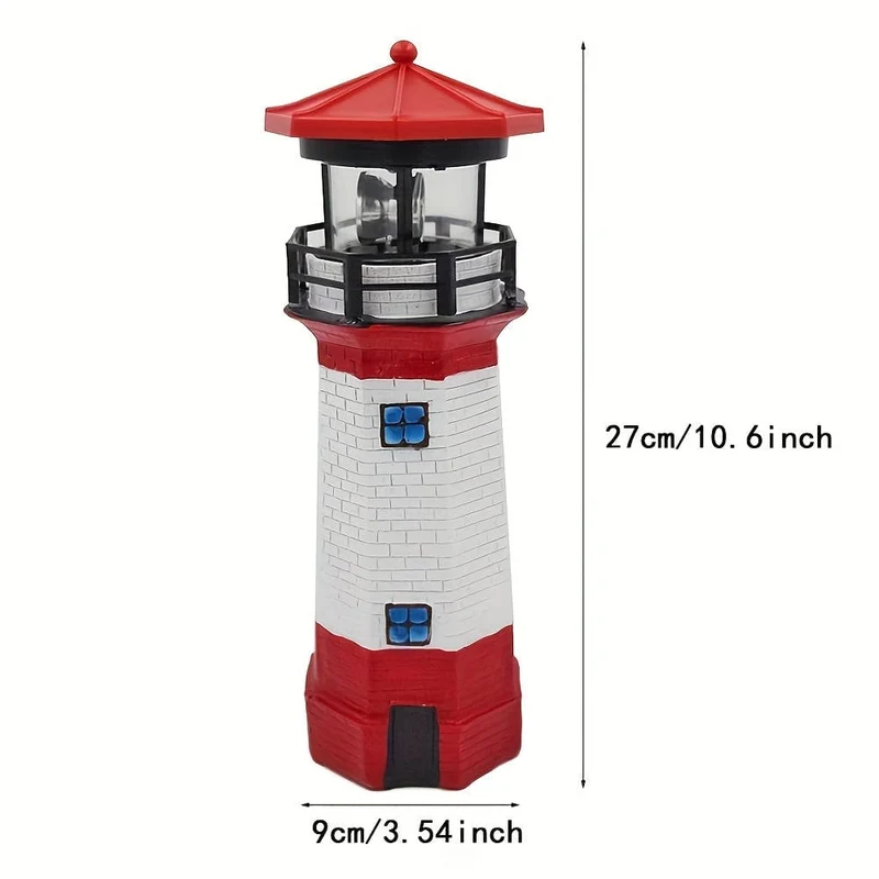 1 Stück Solar-Leuchtturm-Licht für den Außenbereich, rotierende Lampe, Solar-Gartenleuchten, Leuchtturm-Solar-LED-Licht, Gartenzaun-Hof-Außendekoration, intelligente Sensor-Leuchtfeuer-Rotationsstrahllampe, Sensor-Rotationslampe,
