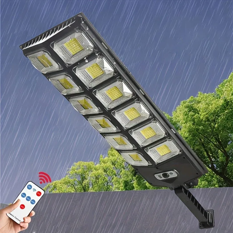 1 x 504 LED-Solar-Induktions-Straßenlaterne, starkes Licht, zweireihiges Sensorlicht, wasserdicht und sonnenbeständig, häufig verwendet in Außenhöfen, Gärten, Innenhöfen, Straßen und Gehwegen