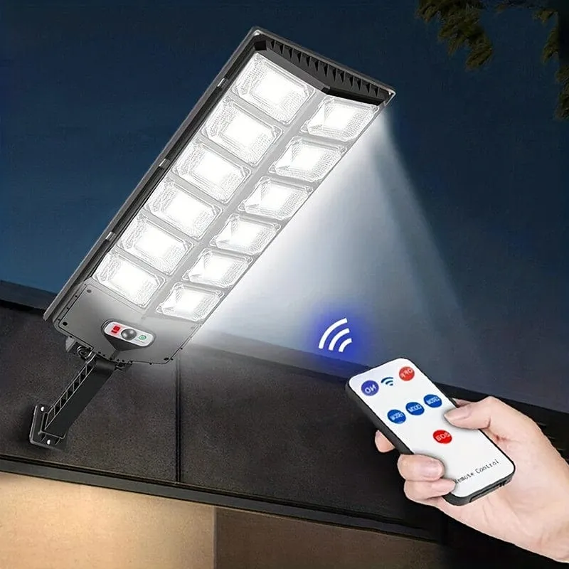 1 x 504 LED-Solar-Induktions-Straßenlaterne, starkes Licht, zweireihiges Sensorlicht, wasserdicht und sonnenbeständig, häufig verwendet in Außenhöfen, Gärten, Innenhöfen, Straßen und Gehwegen