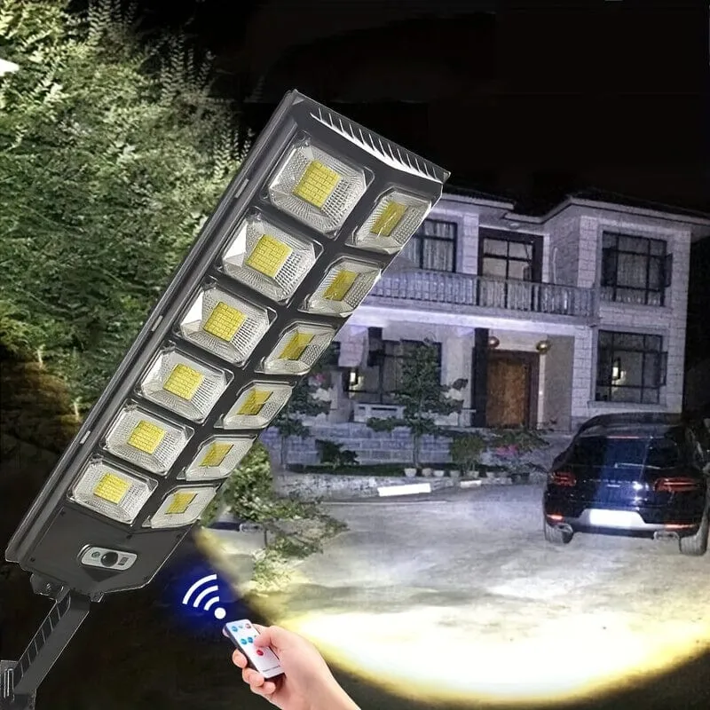 1 x 504 LED-Solar-Induktions-Straßenlaterne, starkes Licht, zweireihiges Sensorlicht, wasserdicht und sonnenbeständig, häufig verwendet in Außenhöfen, Gärten, Innenhöfen, Straßen und Gehwegen