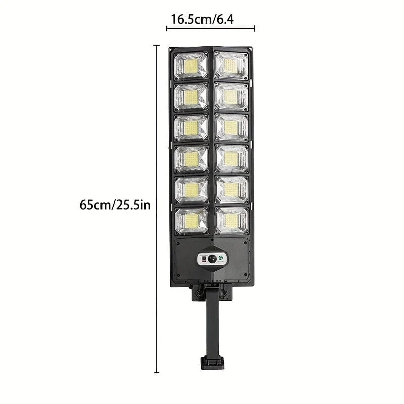 1 x 504 LED-Solar-Induktions-Straßenlaterne, starkes Licht, zweireihiges Sensorlicht, wasserdicht und sonnenbeständig, häufig verwendet in Außenhöfen, Gärten, Innenhöfen, Straßen und Gehwegen