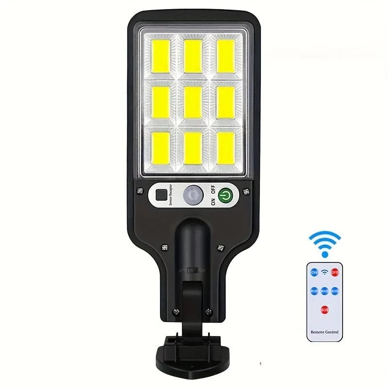 NEU 1 Stück 2200 W Solar-Straßenleuchte für den Außenbereich, Induktions-Gartenleuchte für den menschlichen Körper mit Fernbedienung, LED-Wandleuchte, wasserdichte Gartenleuchte