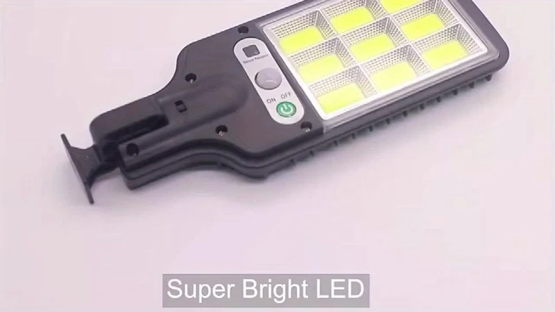 NEU 1 Stück 2200 W Solar-Straßenleuchte für den Außenbereich, Induktions-Gartenleuchte für den menschlichen Körper mit Fernbedienung, LED-Wandleuchte, wasserdichte Gartenleuchte