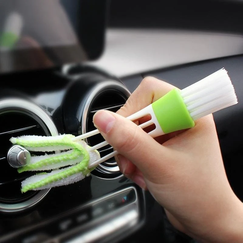 1 Stück Multifunktions-Reinigungsbürste Auto-Lüftungsschlitz-Reiniger Mini-Staubwedel Doppelend-Mikrofaser-Staubwedel Abnehmbarer Stoffbezug Auto-Detailpflege-Werkzeuge