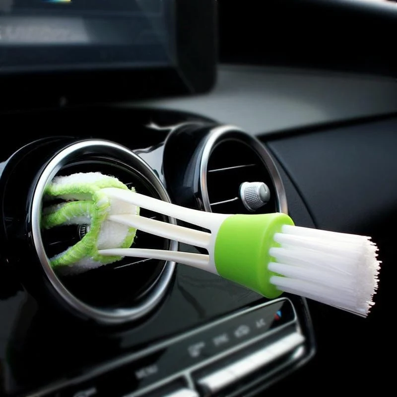 1 Stück Multifunktions-Reinigungsbürste Auto-Lüftungsschlitz-Reiniger Mini-Staubwedel Doppelend-Mikrofaser-Staubwedel Abnehmbarer Stoffbezug Auto-Detailpflege-Werkzeuge
