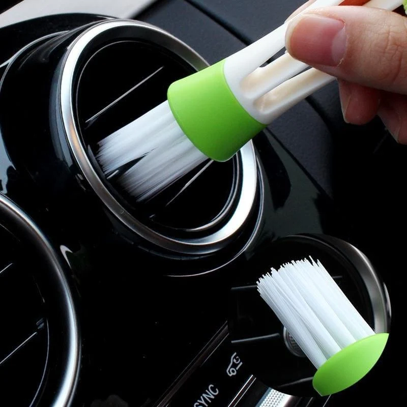 1 Stück Multifunktions-Reinigungsbürste Auto-Lüftungsschlitz-Reiniger Mini-Staubwedel Doppelend-Mikrofaser-Staubwedel Abnehmbarer Stoffbezug Auto-Detailpflege-Werkzeuge