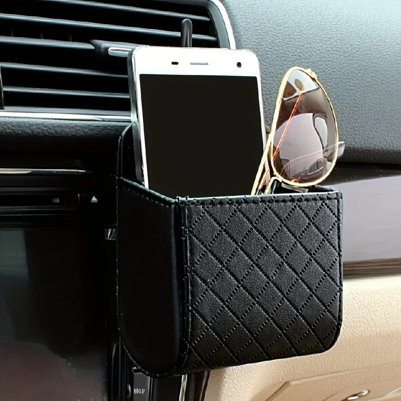 1 Stück Auto-Lüftungsschlitz-Handyhalter zum Aufhängen, Auto-Tasche, Auto-Handybox, Auto-Münzen-Aufbewahrungstasche, Auto-Organizer mit Haken