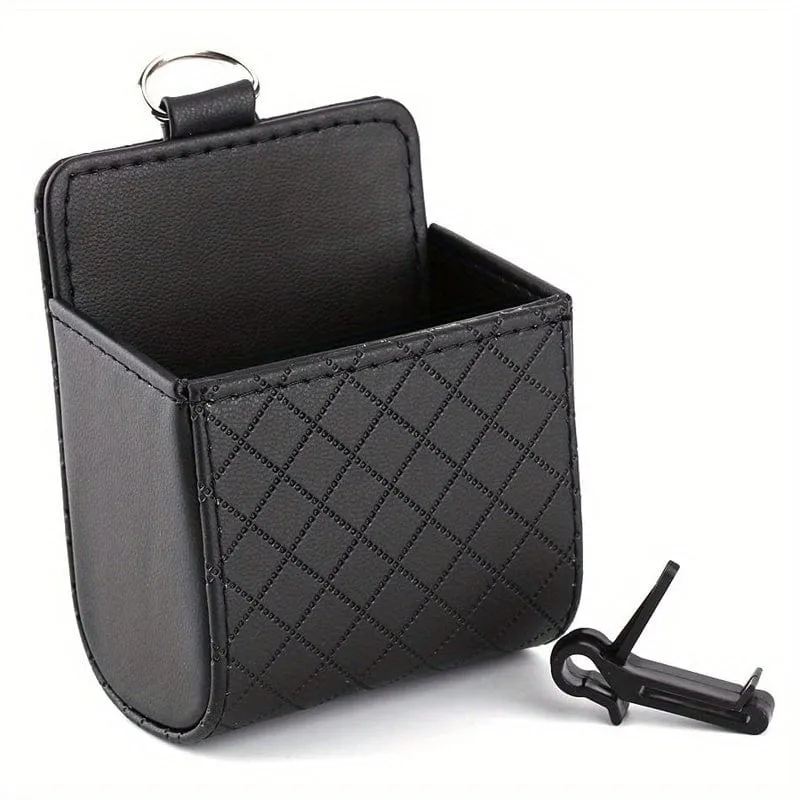 1 Stück Auto-Lüftungsschlitz-Handyhalter zum Aufhängen, Auto-Tasche, Auto-Handybox, Auto-Münzen-Aufbewahrungstasche, Auto-Organizer mit Haken