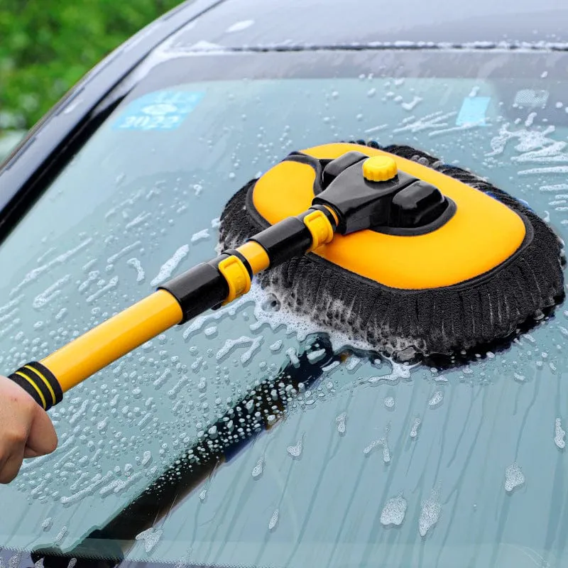 Auto-Reinigungsbürste, Autowaschbürste, Teleskop-Reinigungsmopp mit langem Griff, Chenille-Besen, Autozubehör, Mikrofaser, einstellbare Länge, Auto-Reinigungsbürste