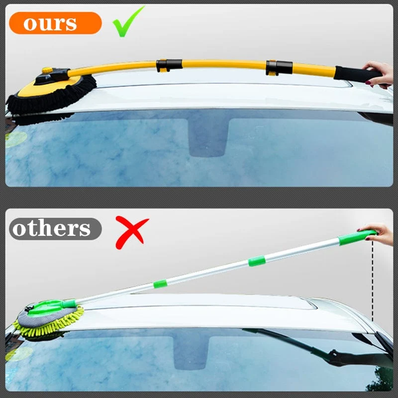 Auto-Reinigungsbürste, Autowaschbürste, Teleskop-Reinigungsmopp mit langem Griff, Chenille-Besen, Autozubehör, Mikrofaser, einstellbare Länge, Auto-Reinigungsbürste