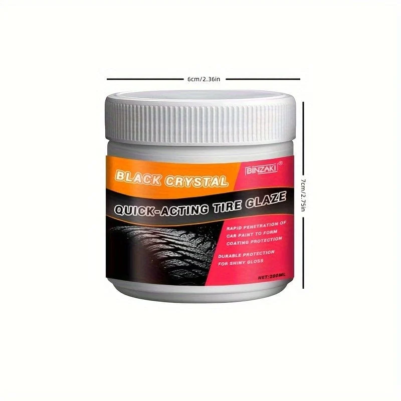 200 ml Autoreifenwachs, Reifenaufheller, Glasurverdunkelung, dauerhafte Wartung, Reifenschatz, Anti-Aging-Ölschutz, Dekontamination, Kristallglanz, Reifenwachs