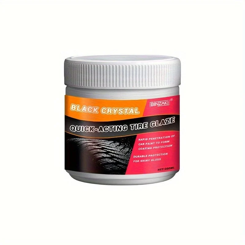 200 ml Autoreifenwachs, Reifenaufheller, Glasurverdunkelung, dauerhafte Wartung, Reifenschatz, Anti-Aging-Ölschutz, Dekontamination, Kristallglanz, Reifenwachs