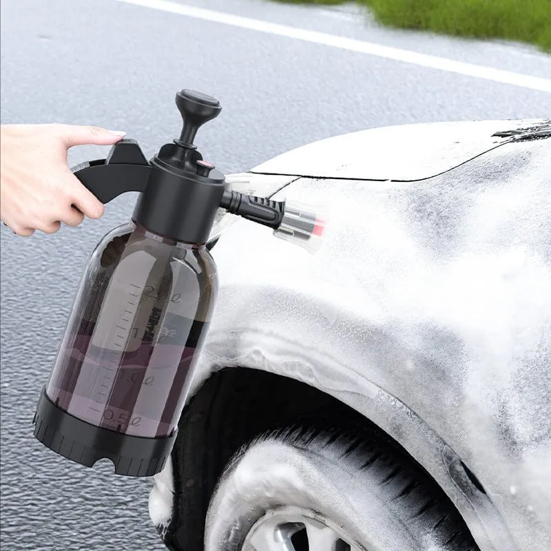 Autowaschschaum-Sprühdose, Haushaltshand-Autowaschspray, Gartenarbeit, Luftdruckspray, Schaumtopf, 2 l