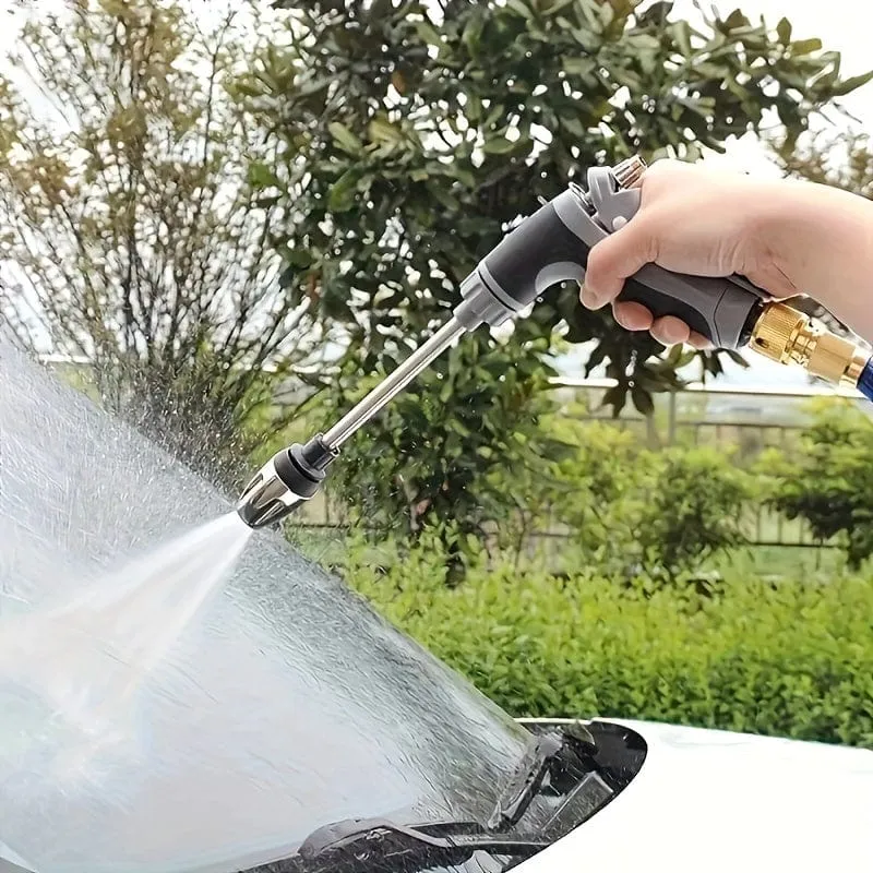 1 Stück tragbare Hochdruck-Wasserpistole, Autowasch-Garten-Sprühschlauch, Auto, Haus, Garten-Sprühschaumdüse, für Europa und Amerika
