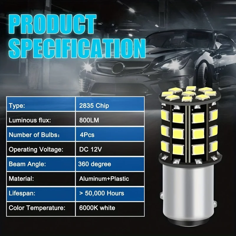 NEUE 4PCS 1157 33 SMD Weiß Auto Led Bremslichter Blinker Lampe Rückleuchten Auto Parkplatz Hinten Umge led-lampen