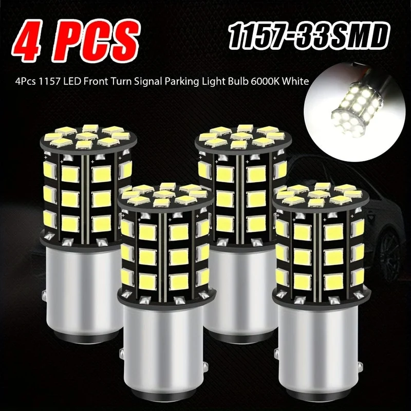 NEUE 4PCS 1157 33 SMD Weiß Auto Led Bremslichter Blinker Lampe Rückleuchten Auto Parkplatz Hinten Umge led-lampen