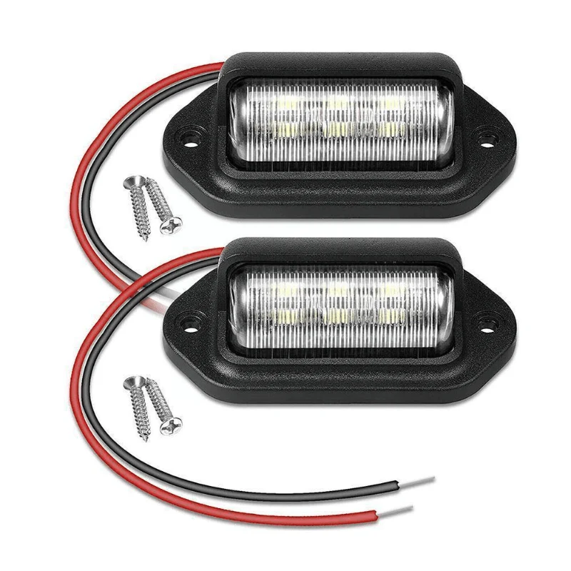 2 Stück 6 LED-Kennzeichenleuchten – helle weiße Glühbirnen für SUV, LKW, Anhänger und Van!