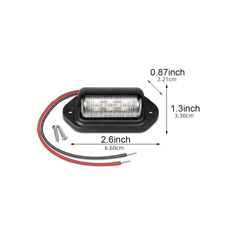 2 Stück 6 LED-Kennzeichenleuchten – helle weiße Glühbirnen für SUV, LKW, Anhänger und Van!