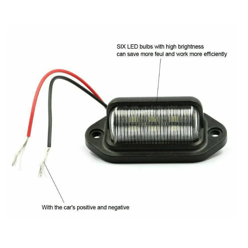 2 Stück 6 LED-Kennzeichenleuchten – helle weiße Glühbirnen für SUV, LKW, Anhänger und Van!