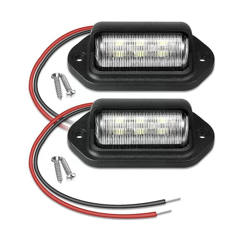 2 Stück 6 LED-Kennzeichenleuchten – helle weiße Glühbirnen für SUV, LKW, Anhänger und Van!