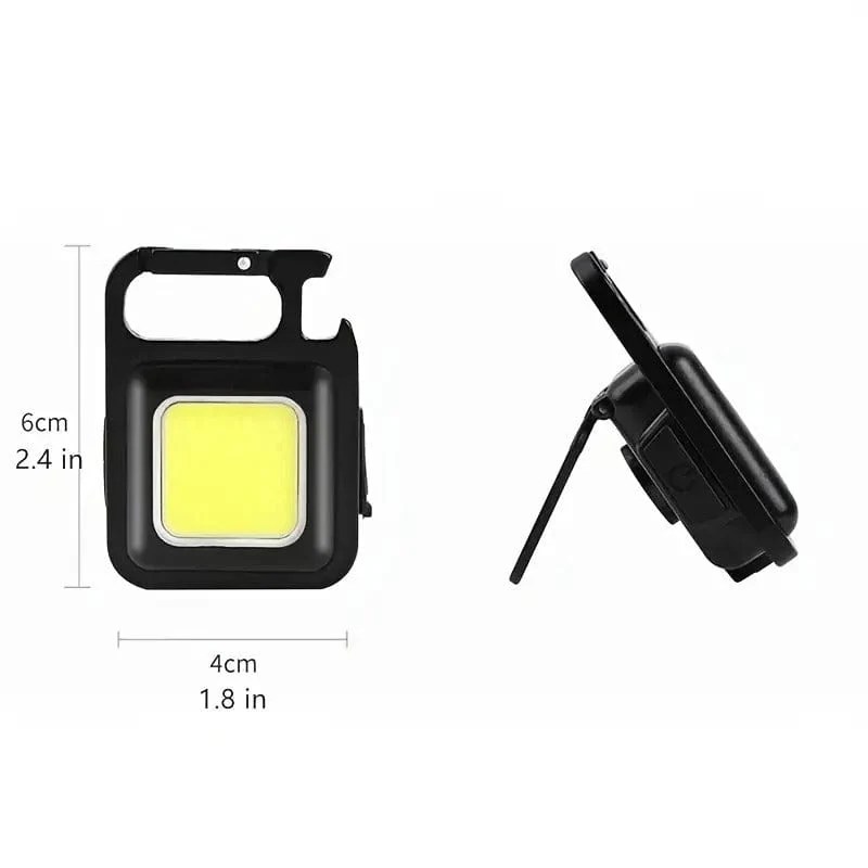 Tragbare LED-Taschenlampe, wiederaufladbar, multifunktionales Mini-Arbeitslicht, kleine Schlüsselanhänger-Taschenlampen für Outdoor, Camping, Autobeleuchtung