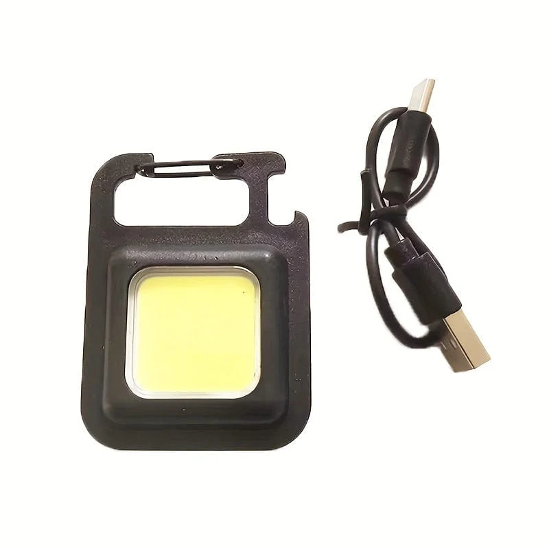 Tragbare LED-Taschenlampe, wiederaufladbar, multifunktionales Mini-Arbeitslicht, kleine Schlüsselanhänger-Taschenlampen für Outdoor, Camping, Autobeleuchtung