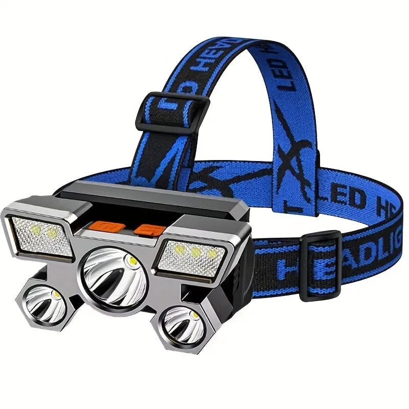 Beleuchten Sie Ihre Outdoor-Camping-Abenteuer mit diesem über USB wiederaufladbaren LED-Scheinwerfer – multifunktionales Autolicht