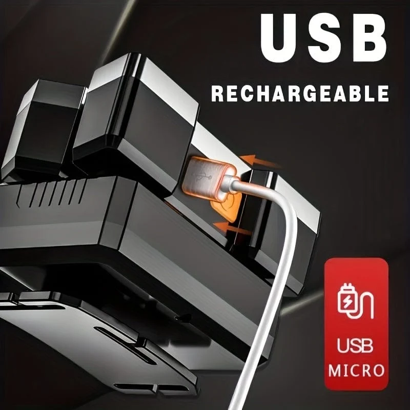 Beleuchten Sie Ihre Outdoor-Camping-Abenteuer mit diesem über USB wiederaufladbaren LED-Scheinwerfer – multifunktionales Autolicht