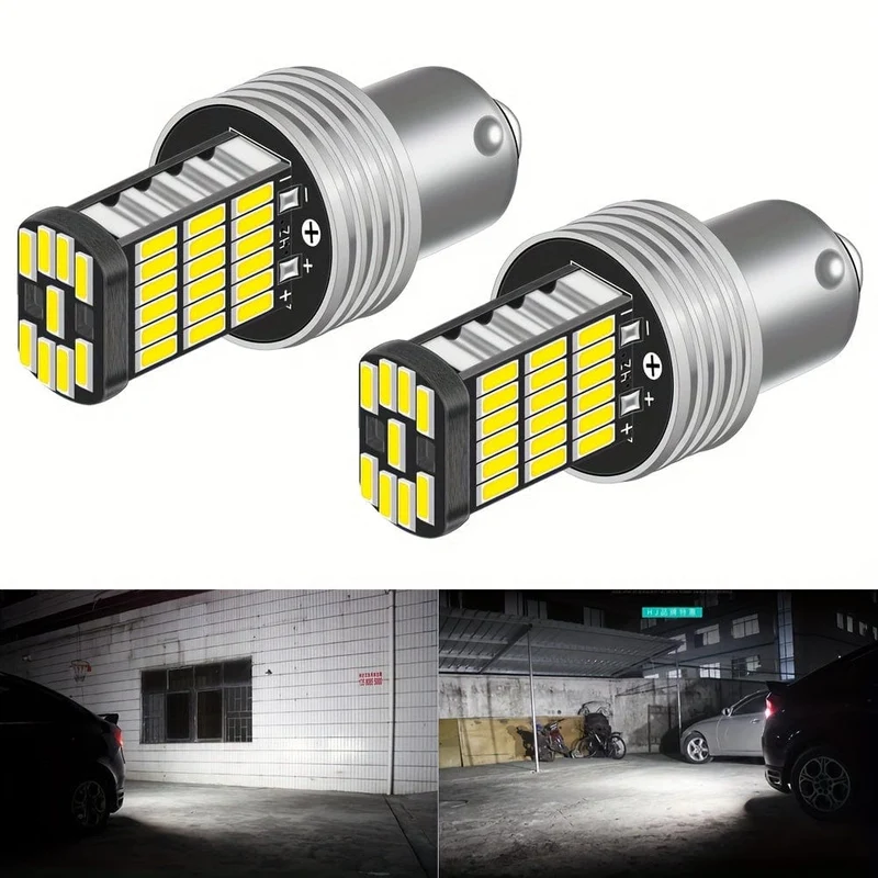 2 stücke 1156 Ba15s P21w Led Auto Lichter Rückfahr Back Up Lampen Tagfahrlicht 6000K Weiß 1200Lm super Helle Led