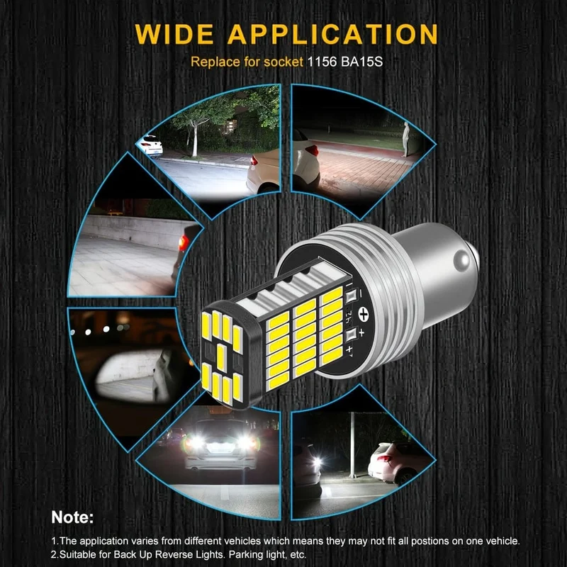 2 stücke 1156 Ba15s P21w Led Auto Lichter Rückfahr Back Up Lampen Tagfahrlicht 6000K Weiß 1200Lm super Helle Led