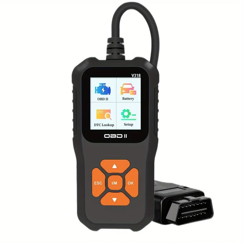 OBD2-Autoscanner-Diagnose-Scan-Tool V318-2, Farbbildschirm, Fahrzeug-Fehlercodeleser, automatisch lesende Fehlercode-Kontrollleuchte für Fahrzeuge mit OBDII-Protokoll