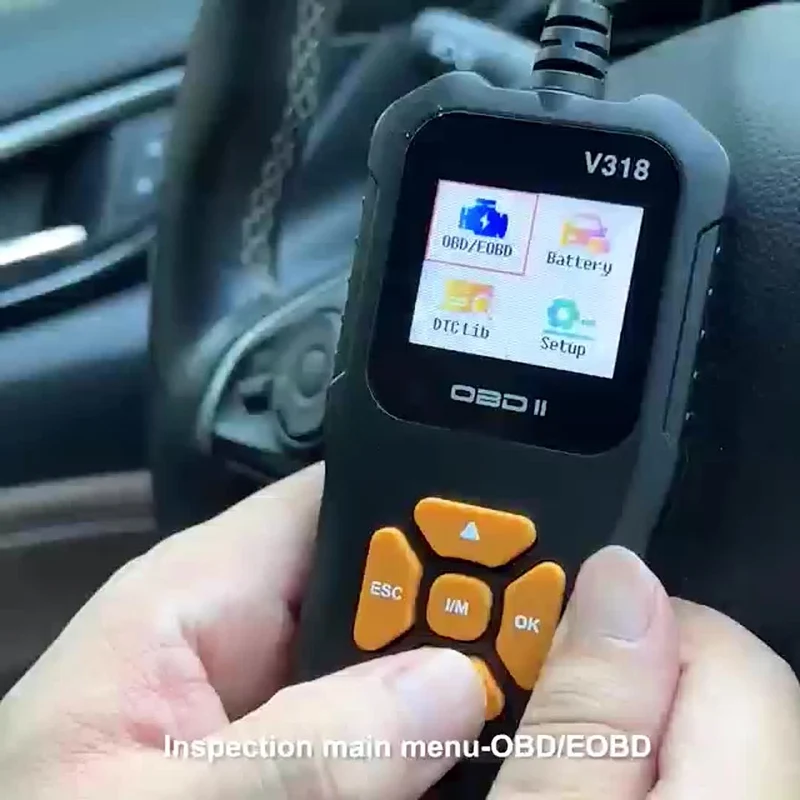 OBD2-Autoscanner-Diagnose-Scan-Tool V318-2, Farbbildschirm, Fahrzeug-Fehlercodeleser, automatisch lesende Fehlercode-Kontrollleuchte für Fahrzeuge mit OBDII-Protokoll