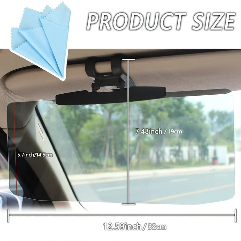 Sonnenblende fürs Auto, universelle blendfreie Sonnenblende fürs Auto, Sonnenblende-Verlängerung, verhindert Blendung durch Fremdlicht, Schneeblindheit und UV-Strahlung