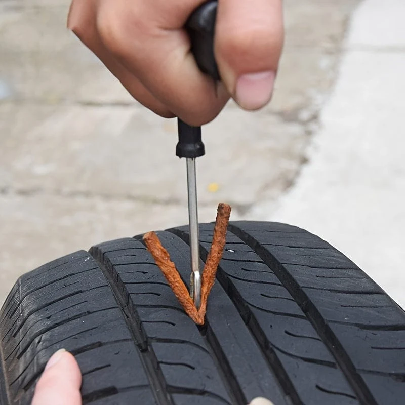 4-teiliges kleines Reifenreparatur-Werkzeugset für Auto, Reifen, Motorrad, schnelles Reifenreparaturband-Reparaturwerkzeug